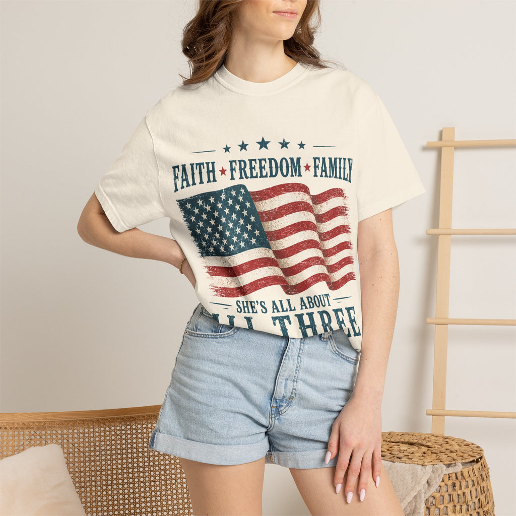 Faith Freedom Family Graphic Tee