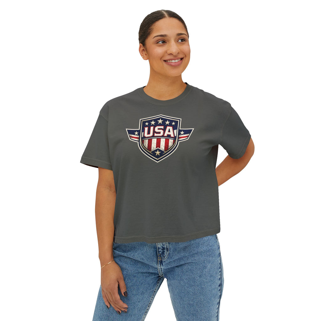 Usa Soccer Women's Boxy Tee