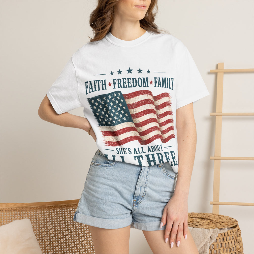 Faith Freedom Family Graphic Tee